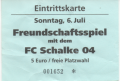 Eintrittskarte Jena : Schalke