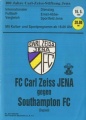 Programm Jena gegen Southampton FC 16.5.89 - 100 Jahre Carl Zeiss Stiftung