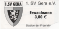 Eintrittskarte Gera : Jena
